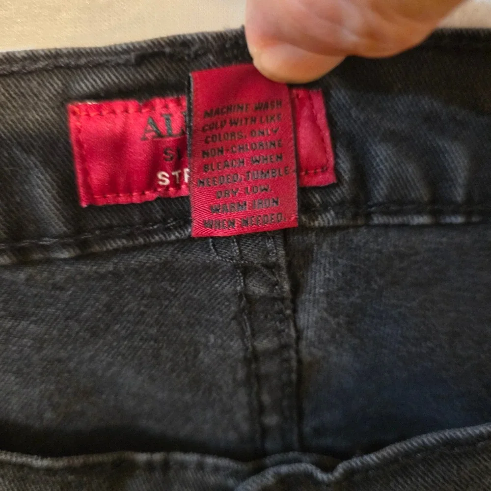 Alfani Jeans Mens 34x30 Black Slim Straight Stretch Denim Casual Pants